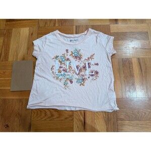 Element Womens Small Pink Floral LOVE Graphic T Shirt Live Love Grow